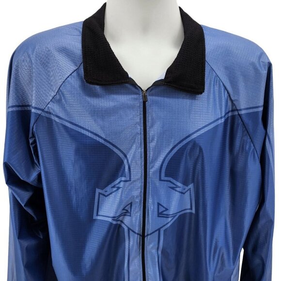Vintage Descente Mens XL Cycling Jacket Lightweight Blue Windbreaker Cycle Retro - Picture 3 of 10